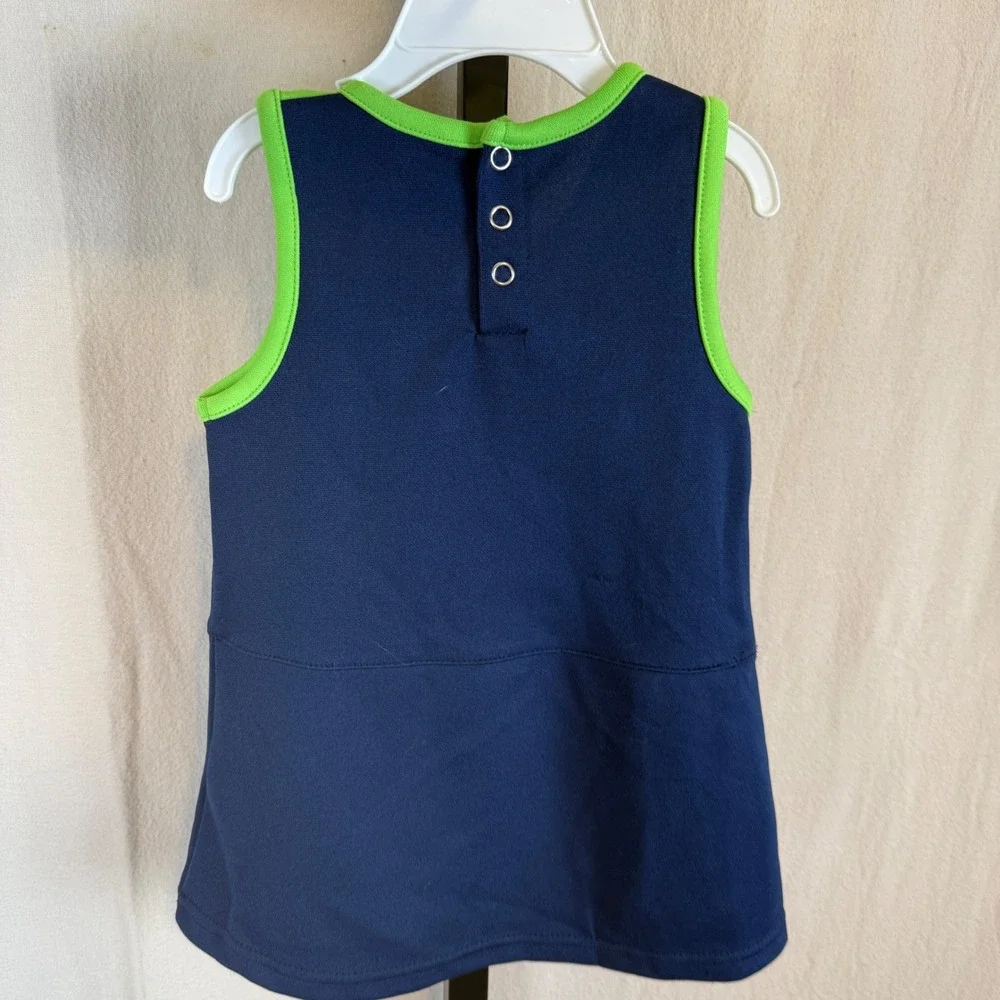 NFL Team Apparel Seattle Seahawks Toddler Girls Cheerleader Outfit Dress Set 2T